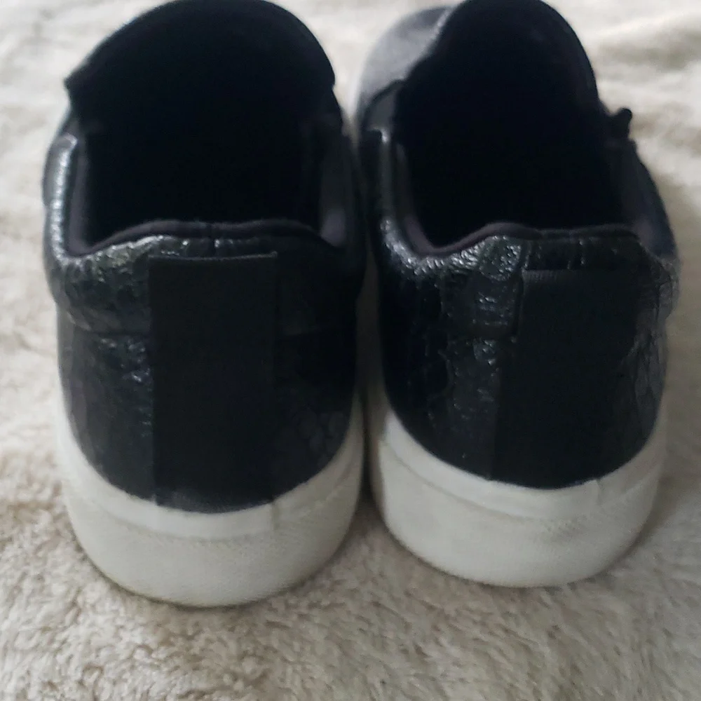 Jenn Ardor Black Snakeskin Slip Ons EUC Sz 8 - Picture 5 of 6